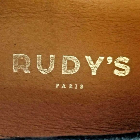 RUDY'S Paris Mommy Navy Nubuck Calfskin Leather Moccasins Sz 43 10 Blue Loafers - Picture 2 of 12